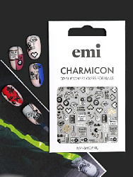 Силиконовые стикеры для ногтей EMI, Charmicon 3D Silicone Stickers №188 Game Over